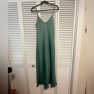 Z Supply Midi Smooth Green Double-Lined Dress